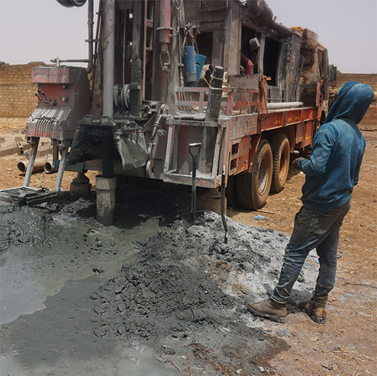 Well drilling process in Zigla Pakala